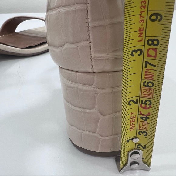 Steve Madden Irenee Open Toe Heeled Sandals, Croc Bone/Cream Block Heel, 8.5 - Picture 8 of 9